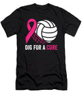 Dig for a Cure Ribbon Volleyball Breast Cancer Natalie Lidford T-Shirt