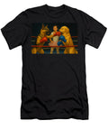 Dogs Boxing Match with Referee Scrawlin Design T-Shirt