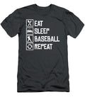 Eat Sleep and Play Baseball for Soft Ball Fans Baseball Tom Schiesswald T-Shirt