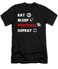 Eat Sleep Football Repeat Game Ball Sports Athlete Haselshirt T-Shirt