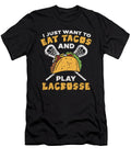 Eat Tacos and Play Lacrosse Gift David Schuele Art T-Shirt