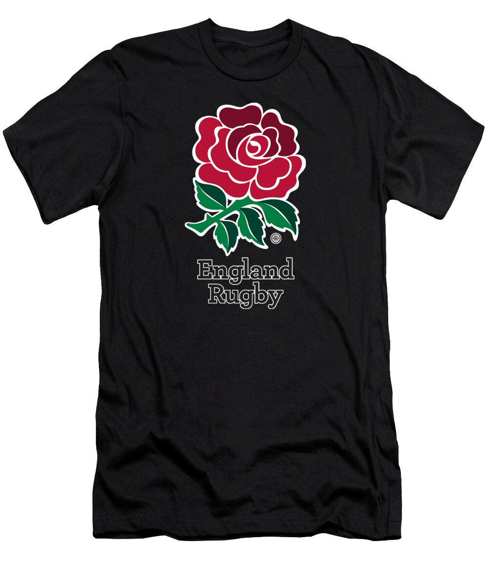 England Rugby Logo the Red Rose Juza Rayu T-Shirt
