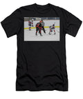 Face Off in Intense Hockey Game Bill Adams T-Shirt