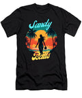 Female Beach Volleyball Player Retro Sunset Quote Licensed Ai Art T-Shirt
