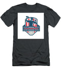 Flag Football Qb Player Passing Ball Crest Retro Aloysius Patrimonio T-Shirt