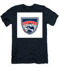 Flag Football Qb Player Running Stars Crest Retro Aloysius Patrimonio T-Shirt