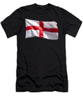 Flag of England on Black Background Tom Hill T-Shirt