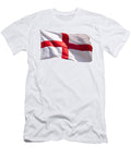 Flag of England on White Background Tom Hill T-Shirt