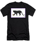 Football Black Panther Purple College Mascot Designs T-Shirt