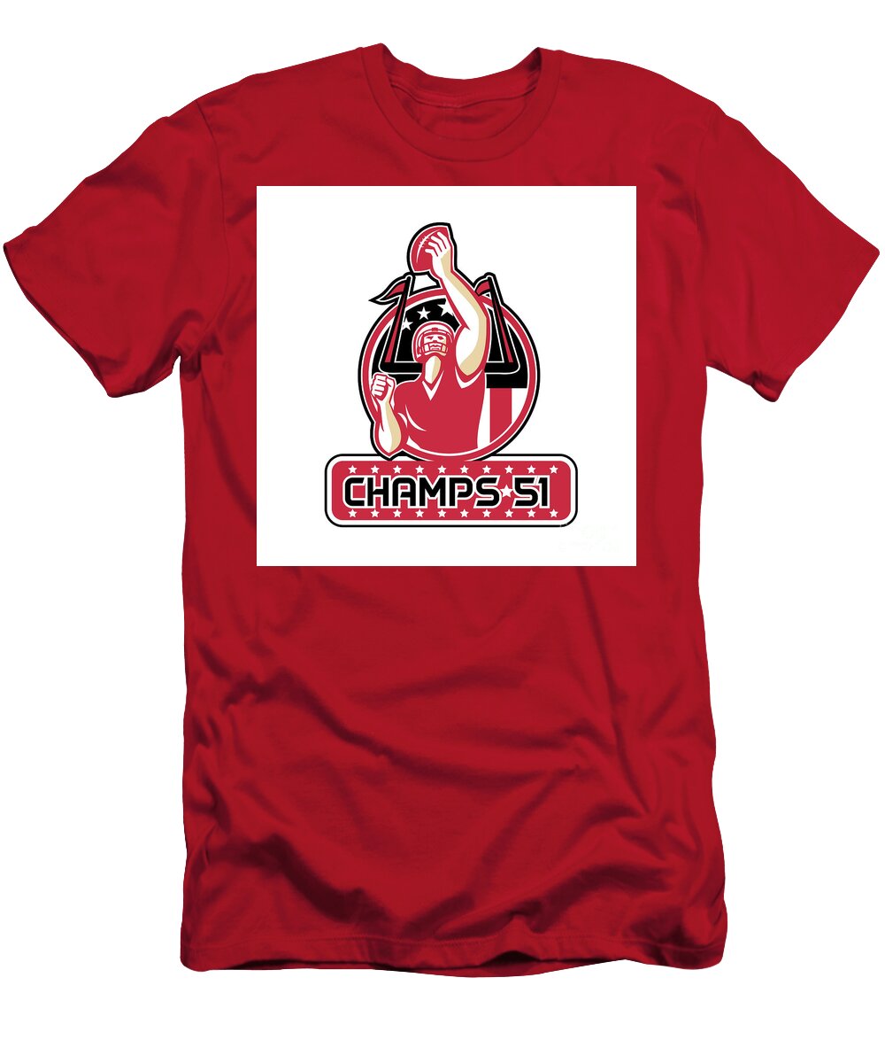 Football Champs 51 Atlanta Retro Aloysius Patrimonio T-Shirt