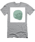 Football Quarterback Skull Drawing Aloysius Patrimonio T-Shirt