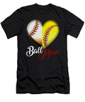 Funny Ball Mom Heart Design Gift for Baseball Players Art Frikiland T-Shirt