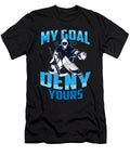 Funny Ice Hockey Goalkeeper Gift Goalie Ice Puck Muc Designs T-Shirt