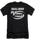 Funny Mens Rugby Ar Real Men Play Rugby Vector Deluxe T-Shirt