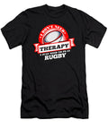 Funny Quote I Dont Need Therapy I Just Need to Play Rugby Orange Pieces T-Shirt