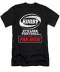 Funny Rugby Prin Rugby Its Like Football for Men Faded Vector Deluxe T-Shirt