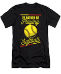 Funny Softball Catcher Batter Pitcher Softball Crazy Squirrel T-Shirt