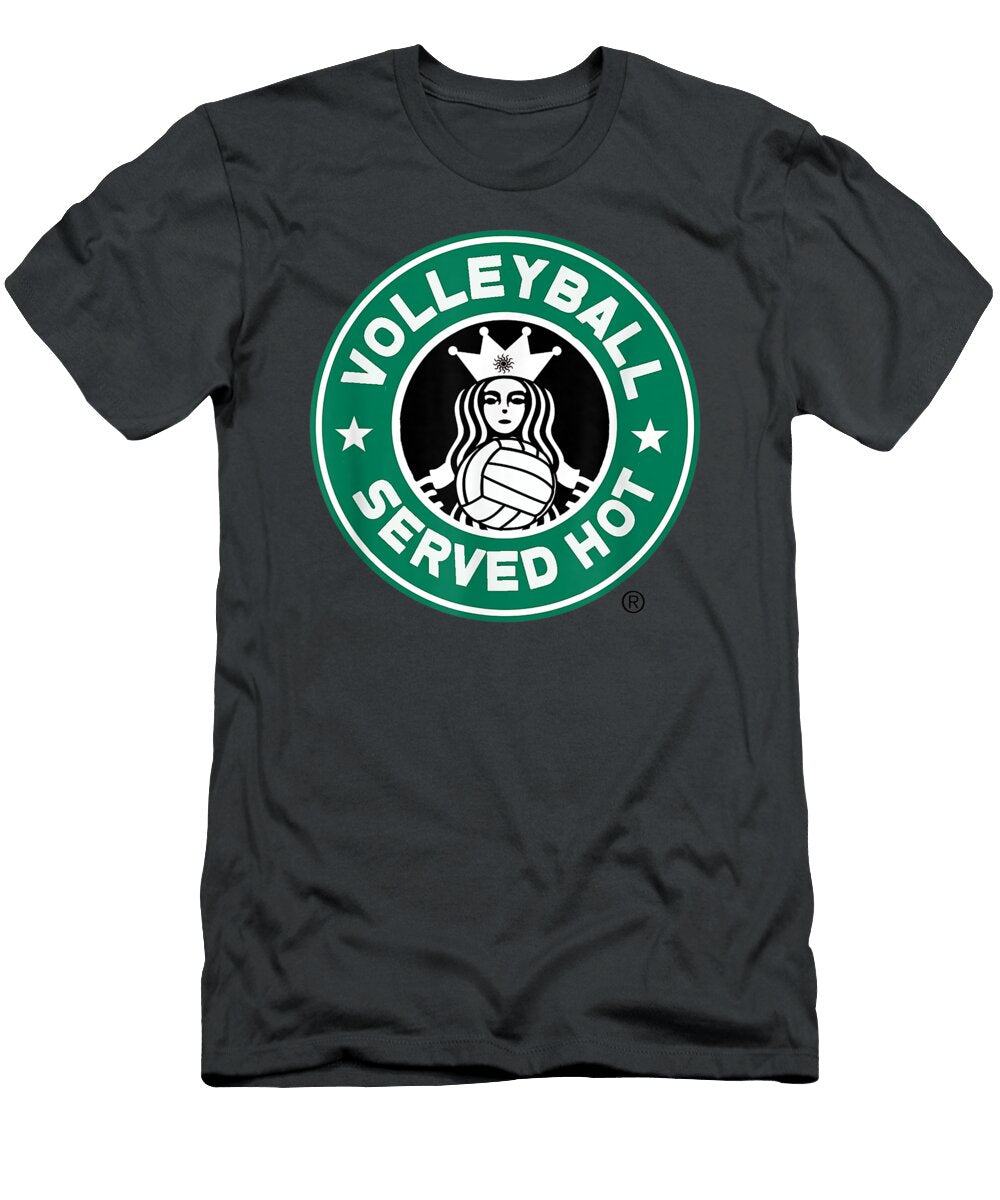 Funny Volleyball Logo Design Great for Girls and Women Dina Jessica T-Shirt