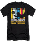 Funny Volleyball Quote with Retro Sunset Player Licensed Art T-Shirt