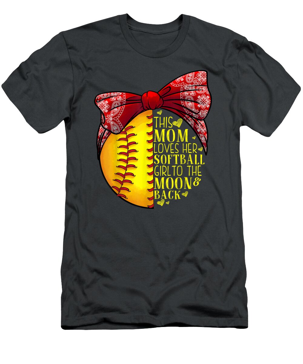Funnyoftball Mom Women Pitcher Catcher Girls Lovers Ayush Aliyah T-Shirt