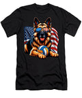 German Shepherd Dog Volleyball Lover US Flag Studi Alex T-Shirt