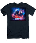 Giants Helmet in Flames Kevin Walker and Pixel Reverie T-Shirt