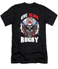 Give Blood Play Rugby Football Rugby Player Skull Gift Thomas Larch T-Shirt
