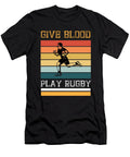 Give Blood Play Rugby Vintage Licensed Art T-Shirt