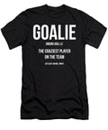 Goalie Gear Goalkeeper Definition Funny Soccer Hockey Design Noirty Designs T-Shirt