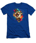 Goodtime Party Music Retro Rainbow Turntable Graphic Little Bunny Sunshine T-Shirt
