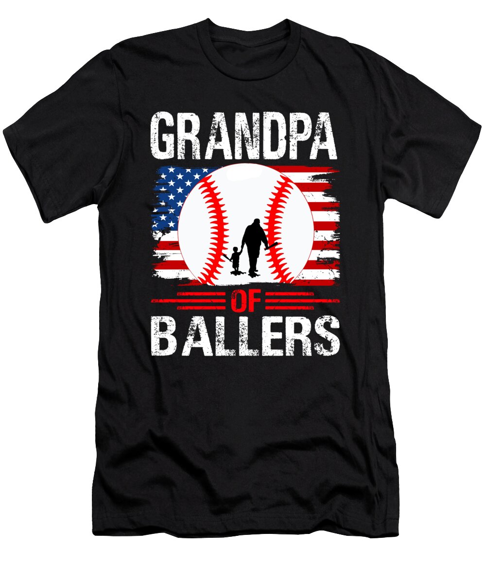Grandpa of Ballers Baseball Dhbubble T-Shirt