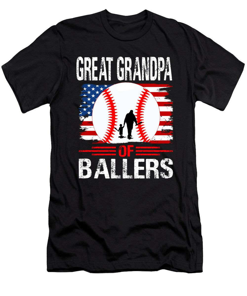 Great Grandpa of Ballers Baseball Dhbubble T-Shirt