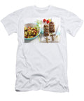Grilled Gyros Kebabs with Greek Potato Salad with Olives Tomatoes and Lemon Teubner Foodfoto T-Shirt