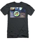 Grilled Mackerel with Yellow Vegetable Cream and Cucumber Salad Hugh Johnson T-Shirt
