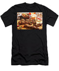 Grilled Roulade Skewers with Mediterranean Vegetables and Spicy Bbq Sauce Teubner Foodfoto T-Shirt