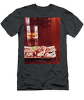 Grilled Squid and a Glass of Single Malt Scotch on a Wooden Bar Cedric Glasier Photography T-Shirt