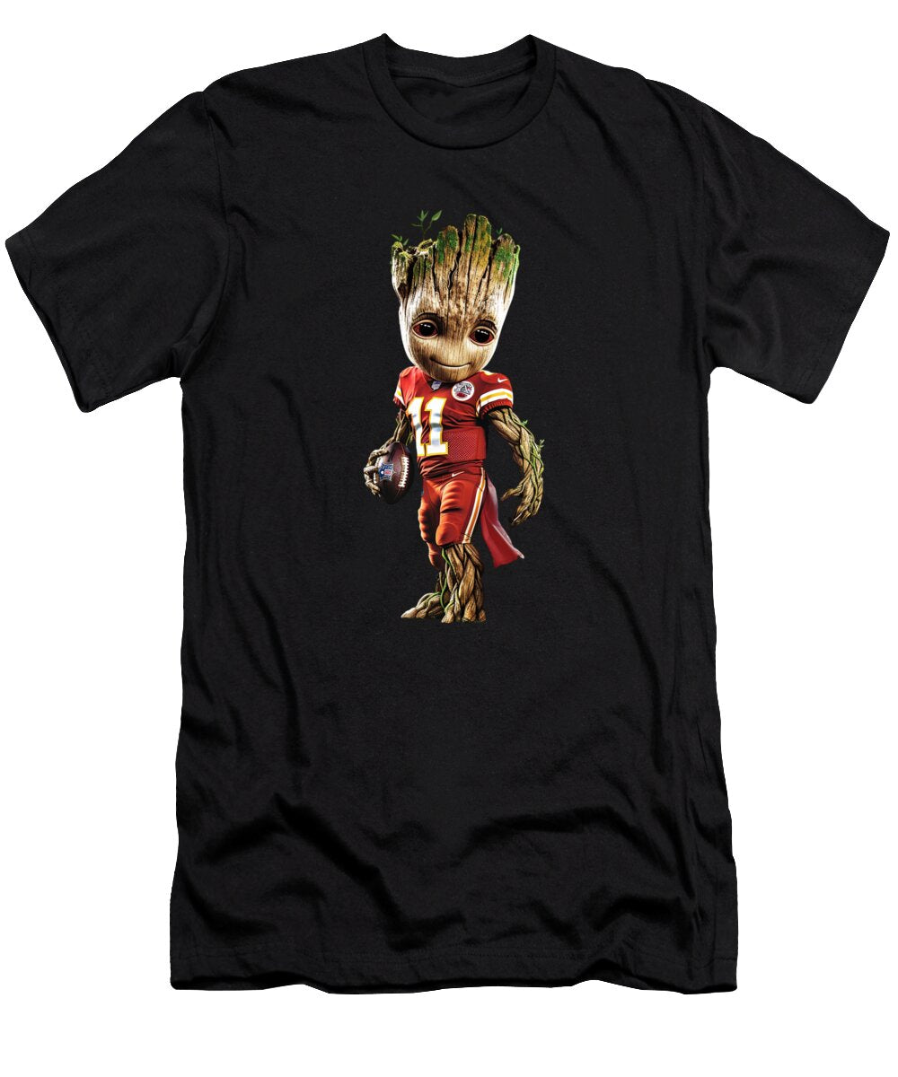 Groot Vs Chiefs Logo Lobbing Cecils Willis T-Shirt