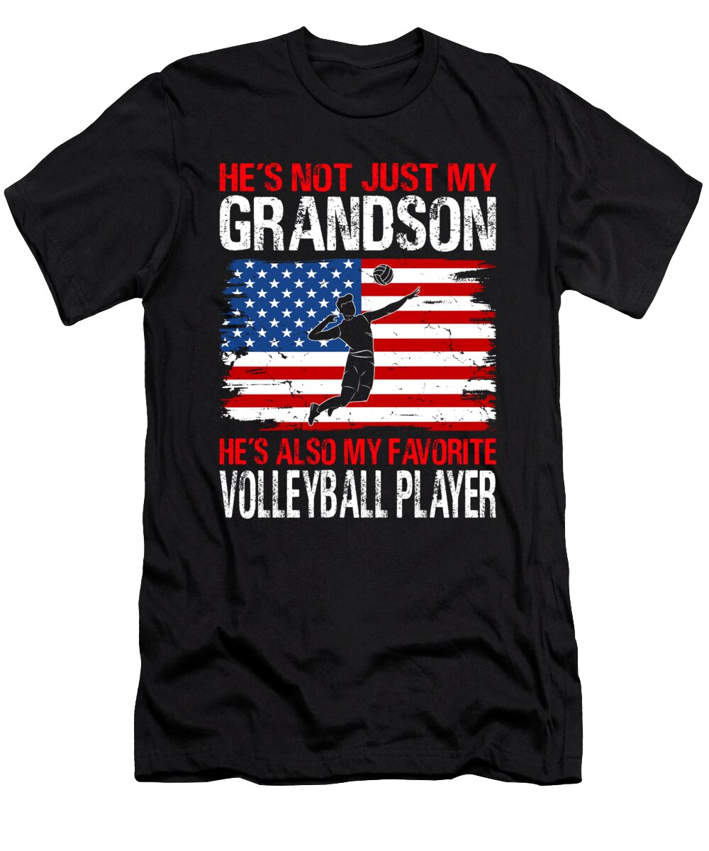 Hes Not Just My Grandson Hes Also My Favorite Volleyball Player Dhbubble T-Shirt