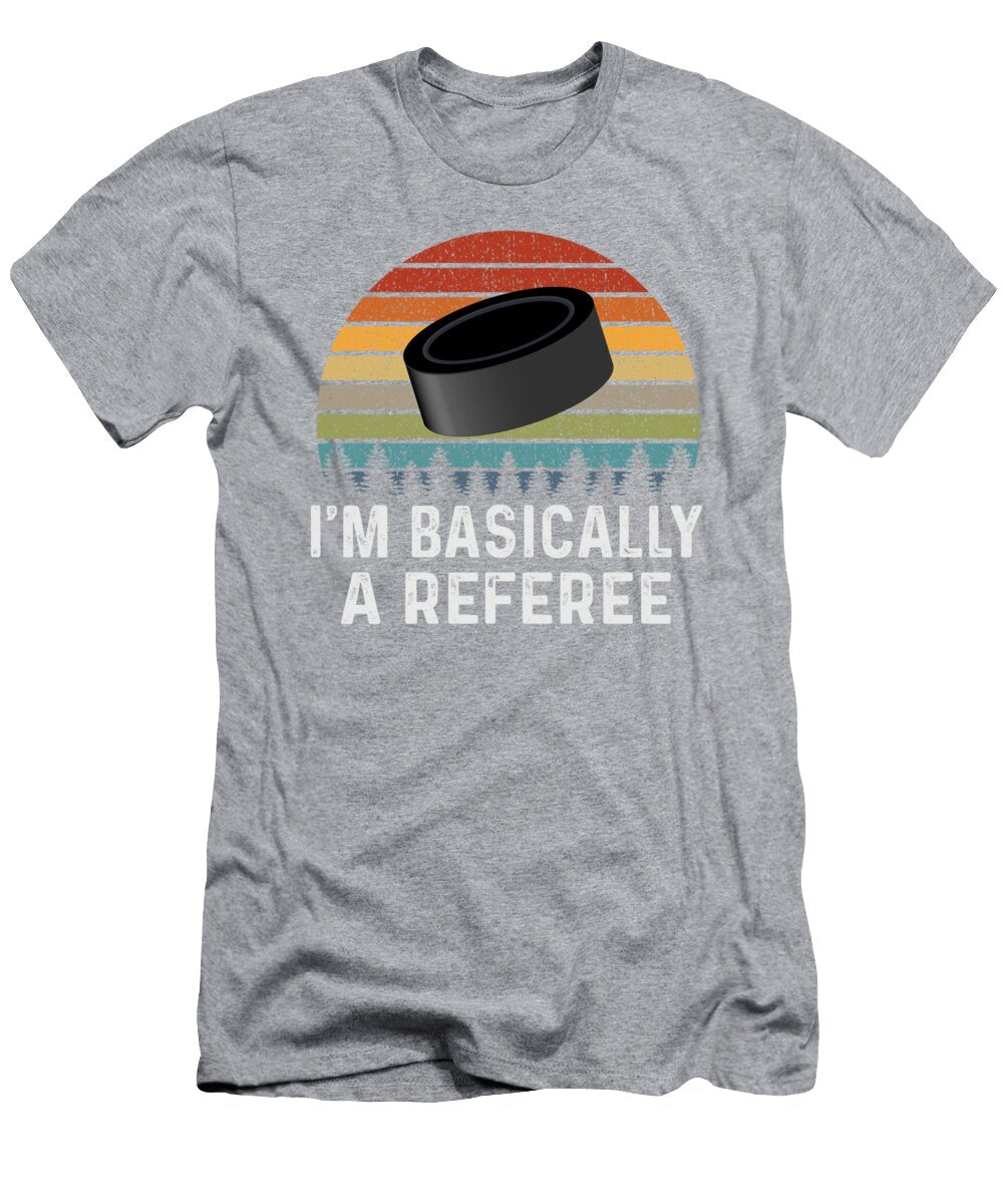 Hockey Moms for Women Funny Im Basically a Referee Samson Zimal T-Shirt