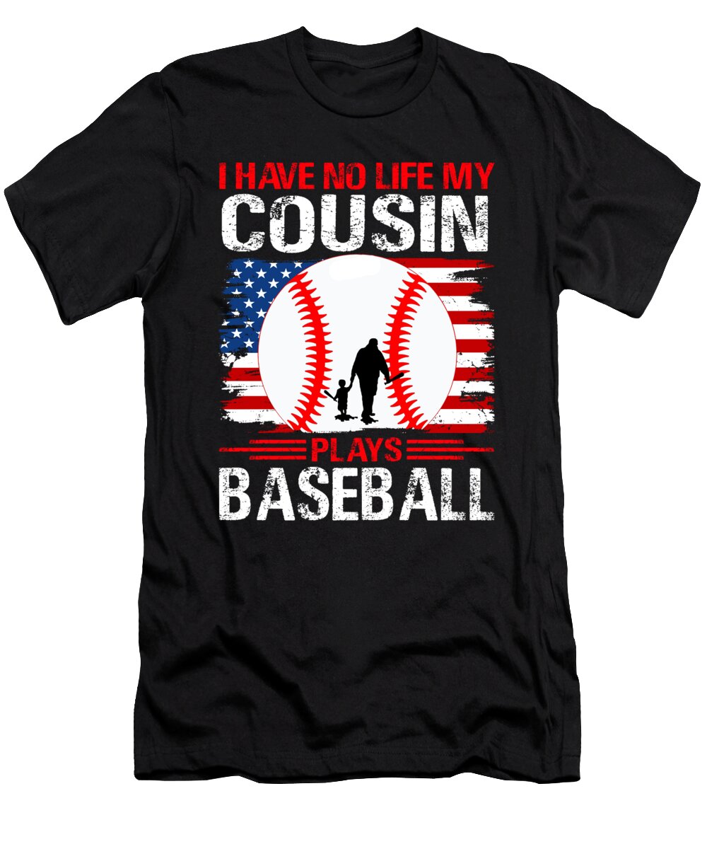 I Have No Life My Daddy Plays Baseball Dh Bubble T-Shirt