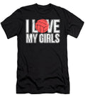 I Love My Girls Volleyball for Moms Dad Coaches Noirty Designs T-Shirt