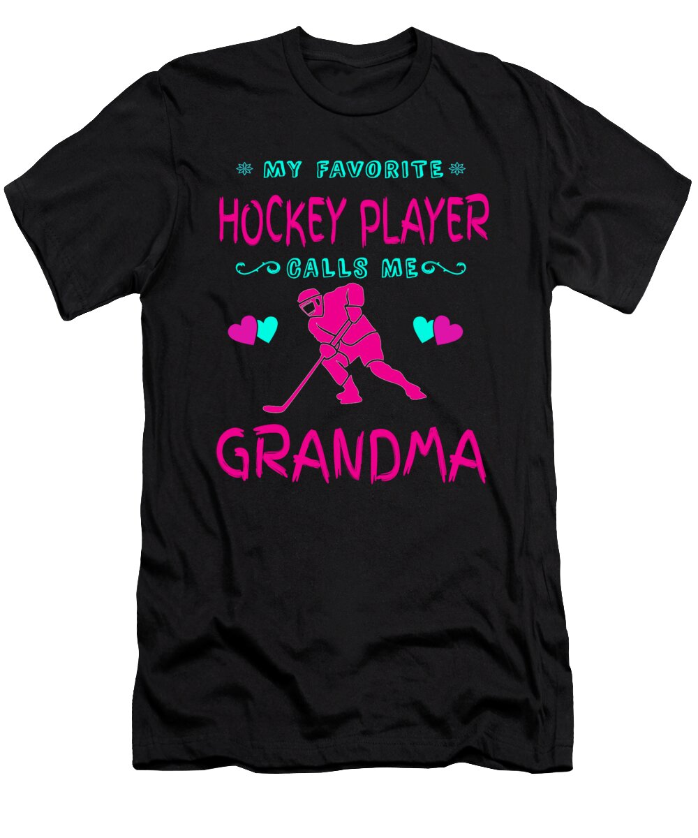 Ice Hockey Gift for Grandma Raphaelartdesign T-Shirt