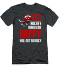 Ice Hockey Makes Me Happy Ice Hockey for Men Women Kids Coach Player Team Crazy Squirrel T-Shirt