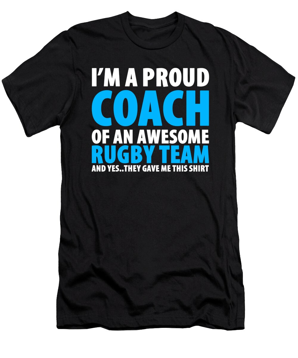 Im a Proud Coach of an Awesome Rugby Team Orange Pieces T-Shirt