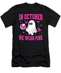 In October We Wear Pink Ghost Volleyball Funny Natalie Lidford T-Shirt