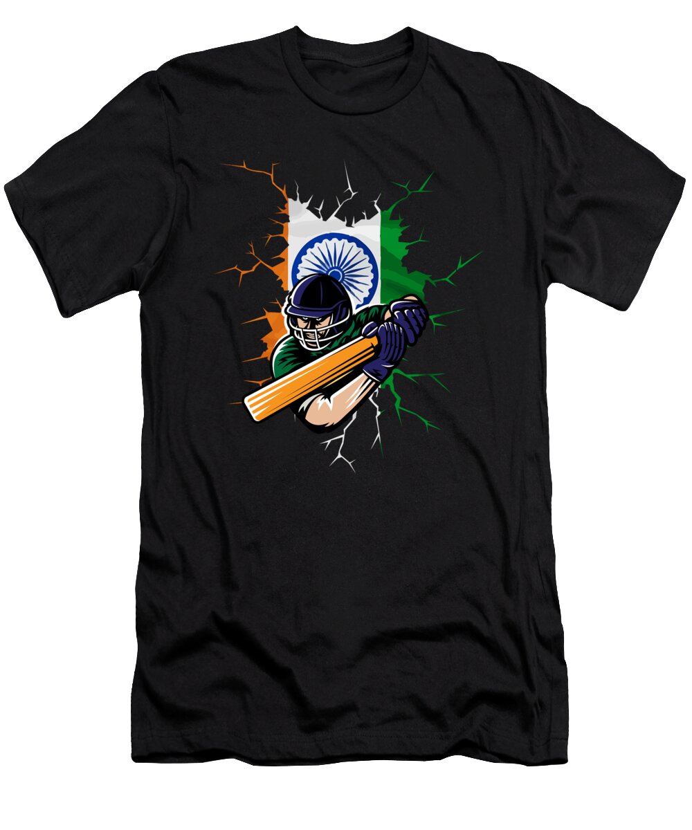 India Cricket Design 2019 Indian International Fans Design Cricketers Batsman Bowler Wicket Keeper and Fans Alike Martin Hicks T-Shirt