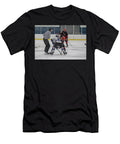 Intense Ice Hockey Faceoff Bill Adams T-Shirt