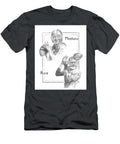 Jerry Rice and Joe Montana Connected Graphite Drawing Dean Huck T-Shirt