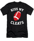 Kiss My Cleats Rugby Ball American Football Player Gift Thomas Larch T-Shirt