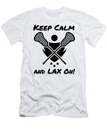 Lacrosse Keep Calm and Lax on Lacrosse Player Kanig Designs T-Shirt